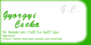 gyorgyi cseka business card